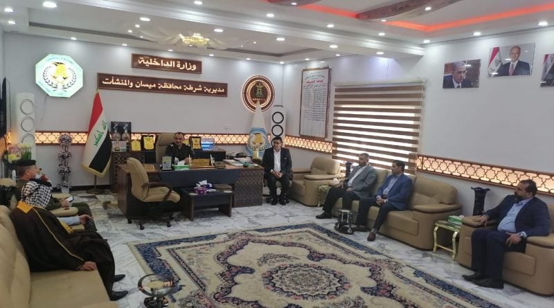 وفد مكتب مجلس النواب بميسان يزور مديرية شرطة المحافظة